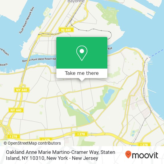 Mapa de Oakland Anne Marie Martino-Cramer Way, Staten Island, NY 10310