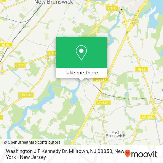 Washington J F Kennedy Dr, Milltown, NJ 08850 map