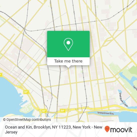 Mapa de Ocean and Kin, Brooklyn, NY 11223
