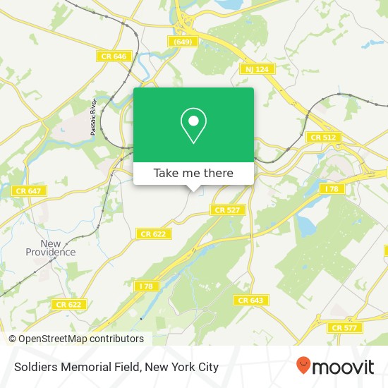 Mapa de Soldiers Memorial Field