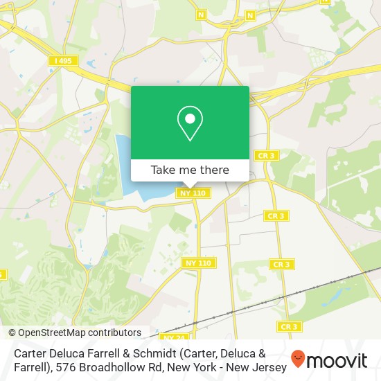Mapa de Carter Deluca Farrell & Schmidt (Carter, Deluca & Farrell), 576 Broadhollow Rd