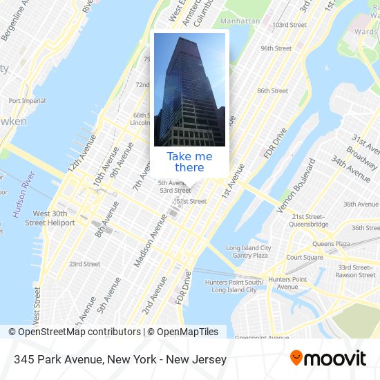 345 Park Avenue map