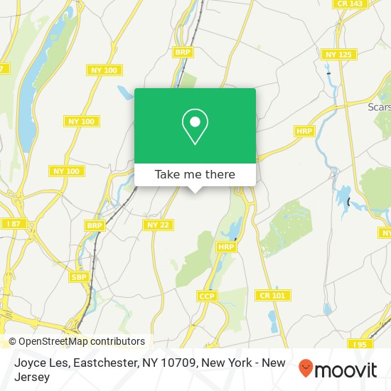 Mapa de Joyce Les, Eastchester, NY 10709