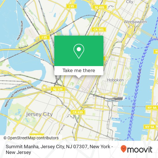 Summit Manha, Jersey City, NJ 07307 map