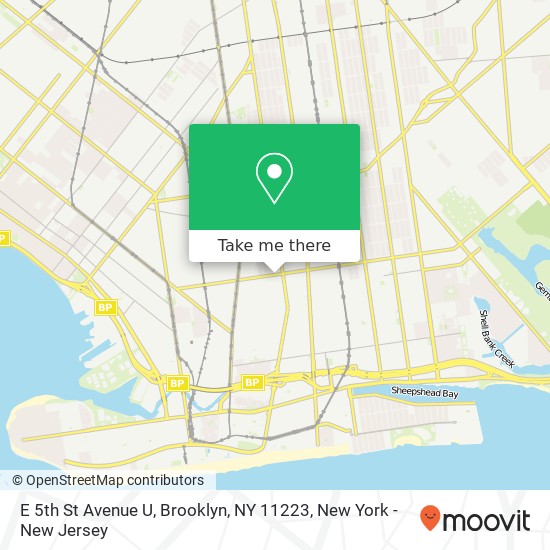 E 5th St Avenue U, Brooklyn, NY 11223 map