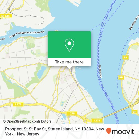 Prospect St St Bay St, Staten Island, NY 10304 map