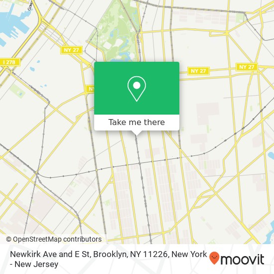 Mapa de Newkirk Ave and E St, Brooklyn, NY 11226