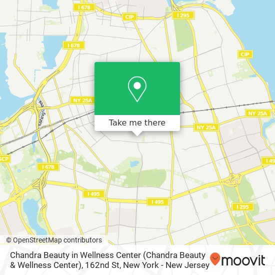 Mapa de Chandra Beauty in Wellness Center (Chandra Beauty & Wellness Center), 162nd St