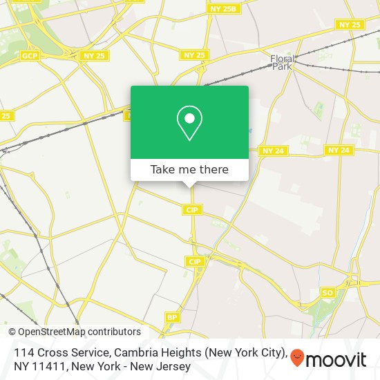 114 Cross Service, Cambria Heights (New York City), NY 11411 map