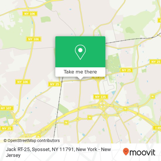 Mapa de Jack RT-25, Syosset, NY 11791