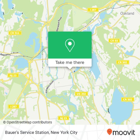 Bauer's Service Station map