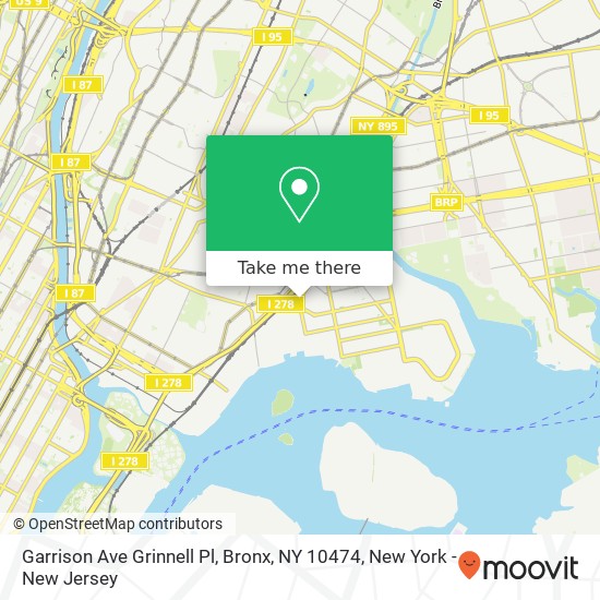 Mapa de Garrison Ave Grinnell Pl, Bronx, NY 10474