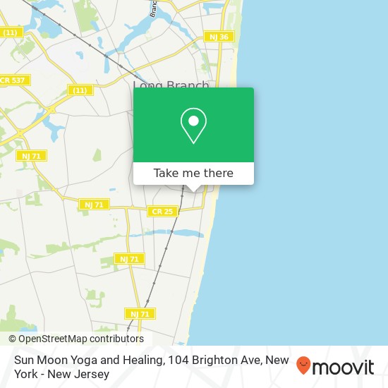 Mapa de Sun Moon Yoga and Healing, 104 Brighton Ave