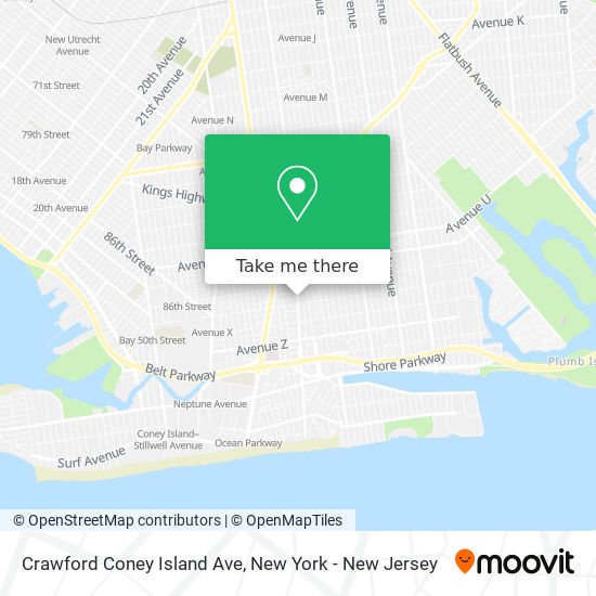 Mapa de Crawford Coney Island Ave