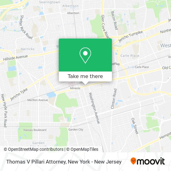 Thomas V Pillari Attorney map