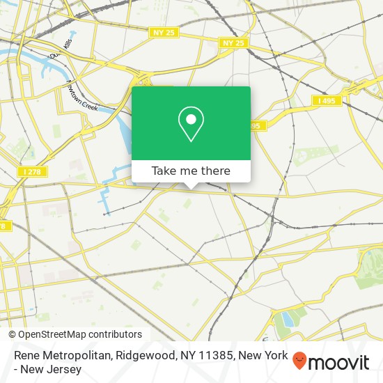 Mapa de Rene Metropolitan, Ridgewood, NY 11385