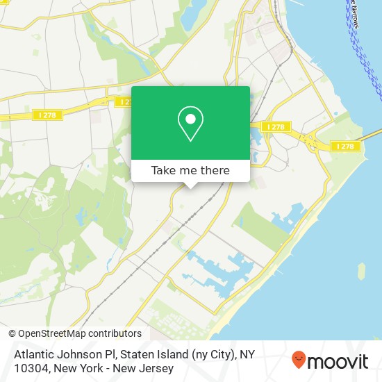 Mapa de Atlantic Johnson Pl, Staten Island (ny City), NY 10304