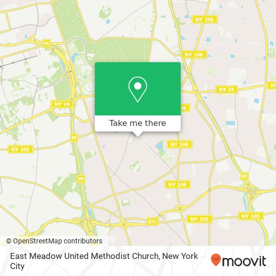 East Meadow United Methodist Church map