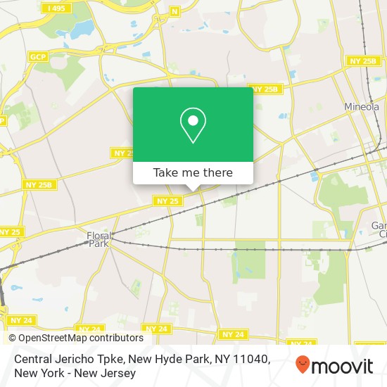 Mapa de Central Jericho Tpke, New Hyde Park, NY 11040