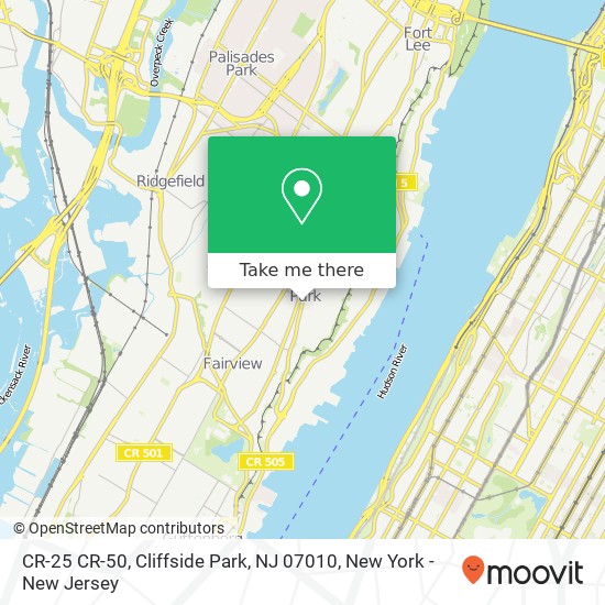 CR-25 CR-50, Cliffside Park, NJ 07010 map