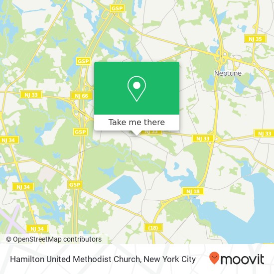 Hamilton United Methodist Church map