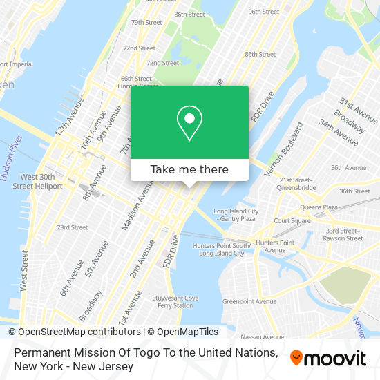Permanent Mission Of Togo To the United Nations map