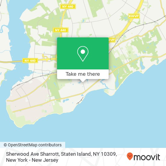 Mapa de Sherwood Ave Sharrott, Staten Island, NY 10309