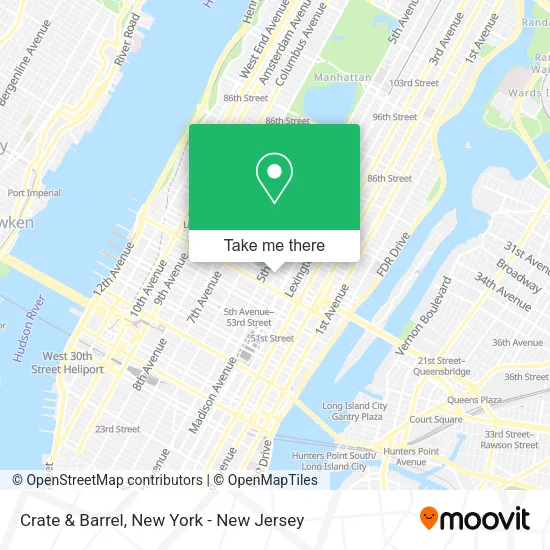 Crate & Barrel map