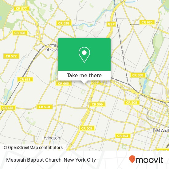 Messiah Baptist Church map