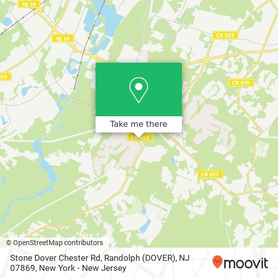 Stone Dover Chester Rd, Randolph (DOVER), NJ 07869 map