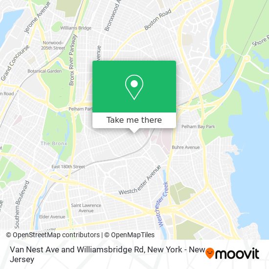 Mapa de Van Nest Ave and Williamsbridge Rd