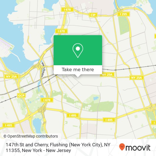 147th St and Cherry, Flushing (New York City), NY 11355 map