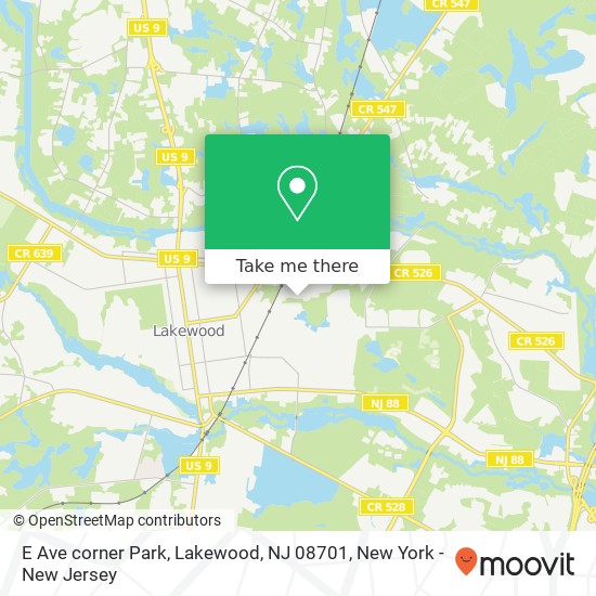 E Ave corner Park, Lakewood, NJ 08701 map