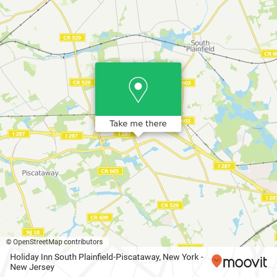 Holiday Inn South Plainfield-Piscataway map