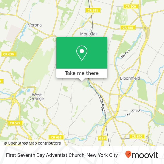 First Seventh Day Adventist Church map