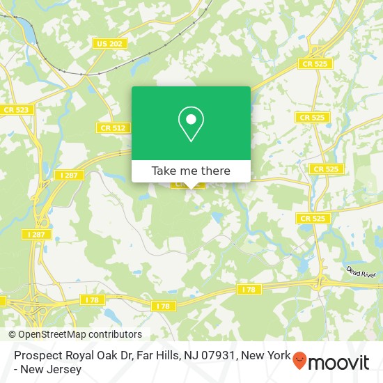 Mapa de Prospect Royal Oak Dr, Far Hills, NJ 07931