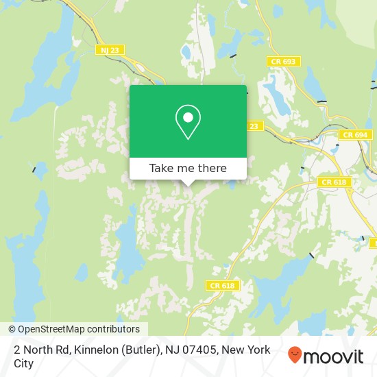 Mapa de 2 North Rd, Kinnelon (Butler), NJ 07405