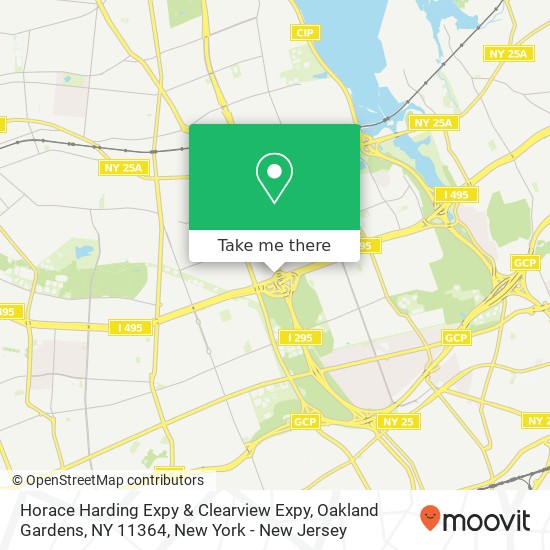 Mapa de Horace Harding Expy & Clearview Expy, Oakland Gardens, NY 11364