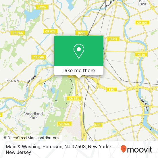 Mapa de Main & Washing, Paterson, NJ 07503