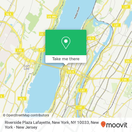 Riverside Plaza Lafayette, New York, NY 10033 map