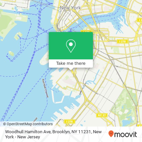 Mapa de Woodhull Hamilton Ave, Brooklyn, NY 11231