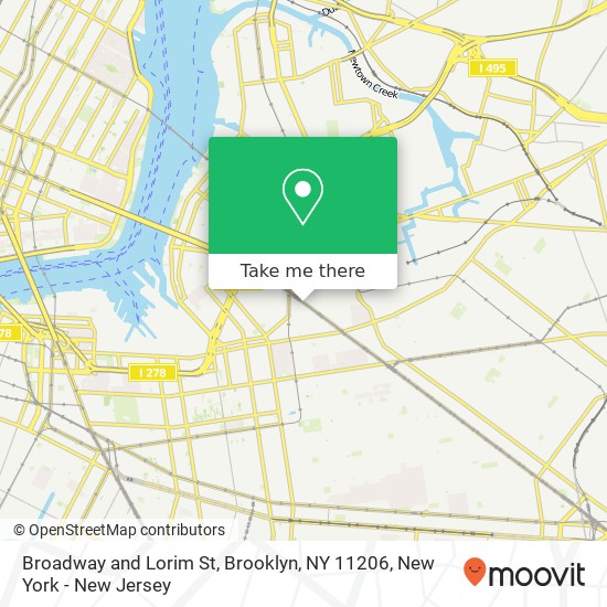 Mapa de Broadway and Lorim St, Brooklyn, NY 11206