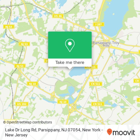 Lake Dr Long Rd, Parsippany, NJ 07054 map