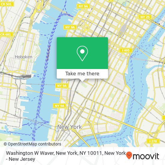 Mapa de Washington W Waver, New York, NY 10011