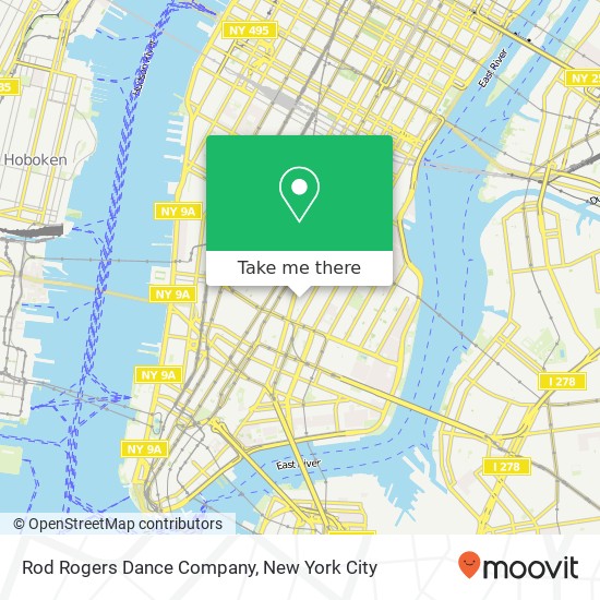 Mapa de Rod Rogers Dance Company