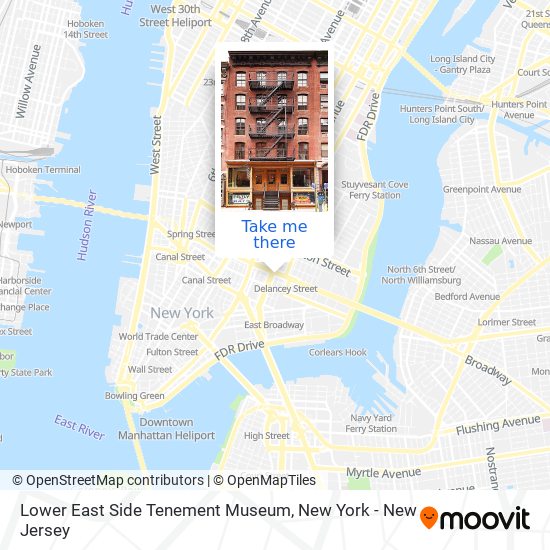 Mapa de Lower East Side Tenement Museum