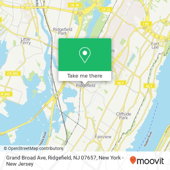 Mapa de Grand Broad Ave, Ridgefield, NJ 07657