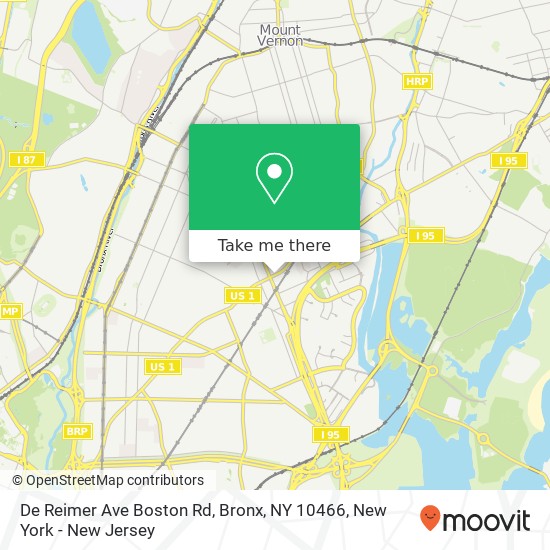 Mapa de De Reimer Ave Boston Rd, Bronx, NY 10466