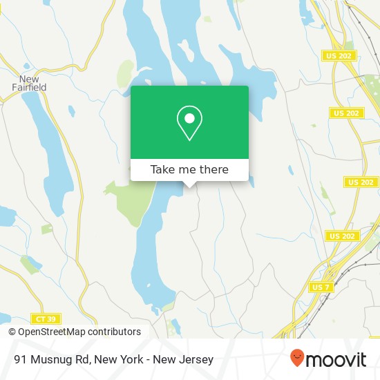 Mapa de 91 Musnug Rd, Danbury, CT 06811