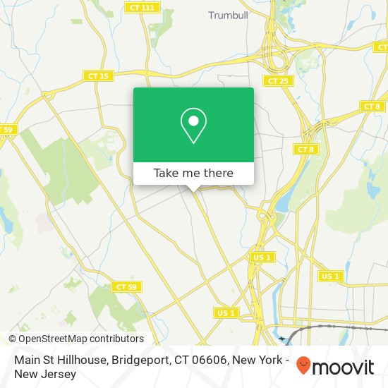 Mapa de Main St Hillhouse, Bridgeport, CT 06606